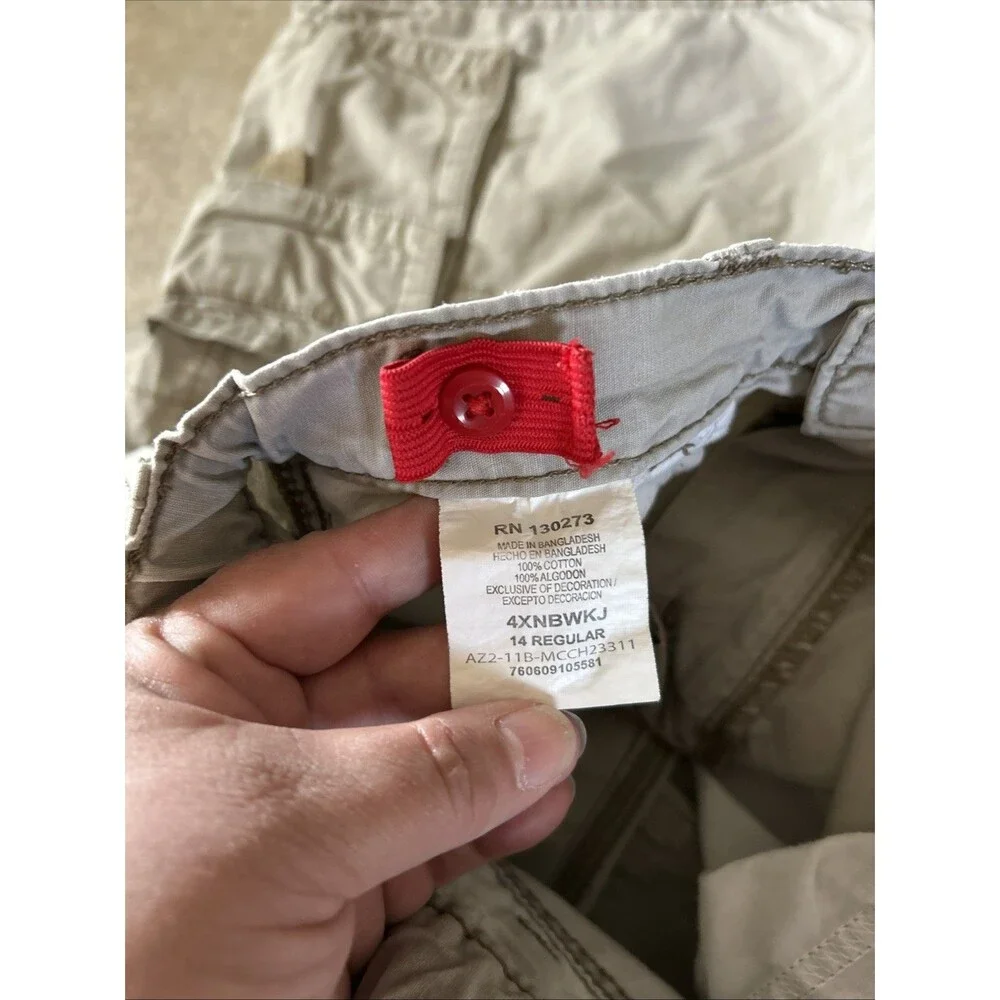 Wrangler Shorts Boys Size 14 Cargo Adjustable Waist